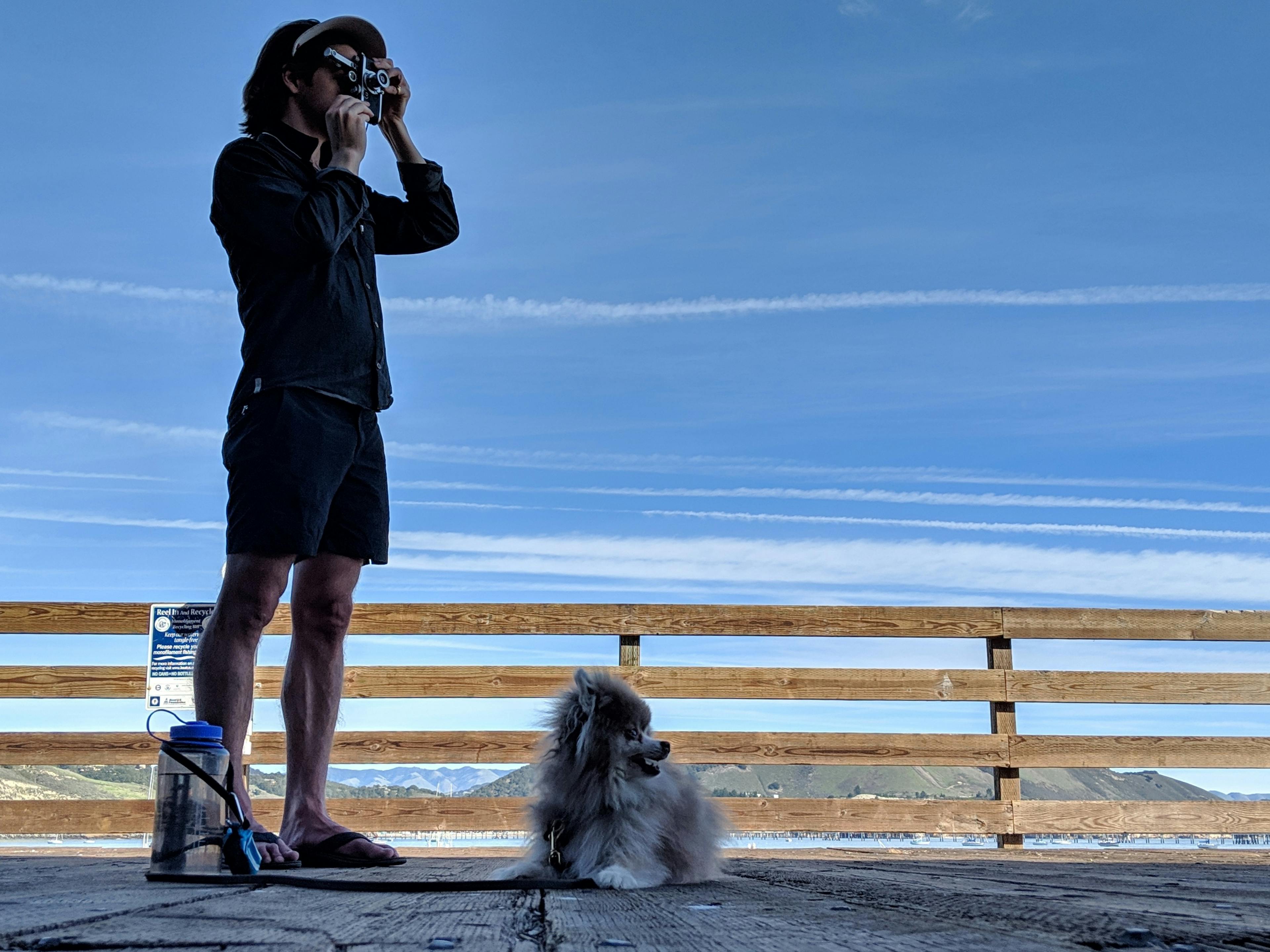 Coco and me at the beach near San Luis Obispo on January 19th, 2019